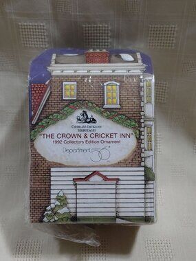 Dept 56 "The Crown & Cricket Inn" Collectors Edition Ornament NIB